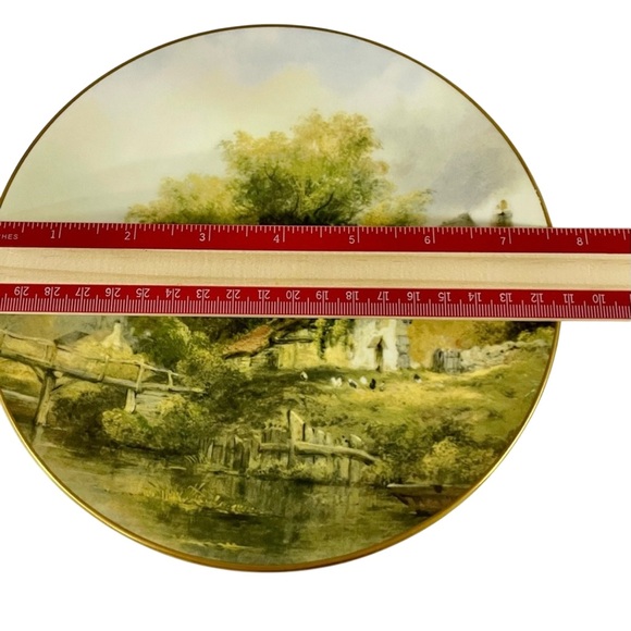 Coalport Collector Plate THE RUSTIC BRIDGE From ENGLISH MASTERPIECES F.W. Watts - Picture 4 of 5